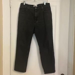Abercrombie & Fitch Ankle Straight Ultra High Rise black jeans women’s size 14R